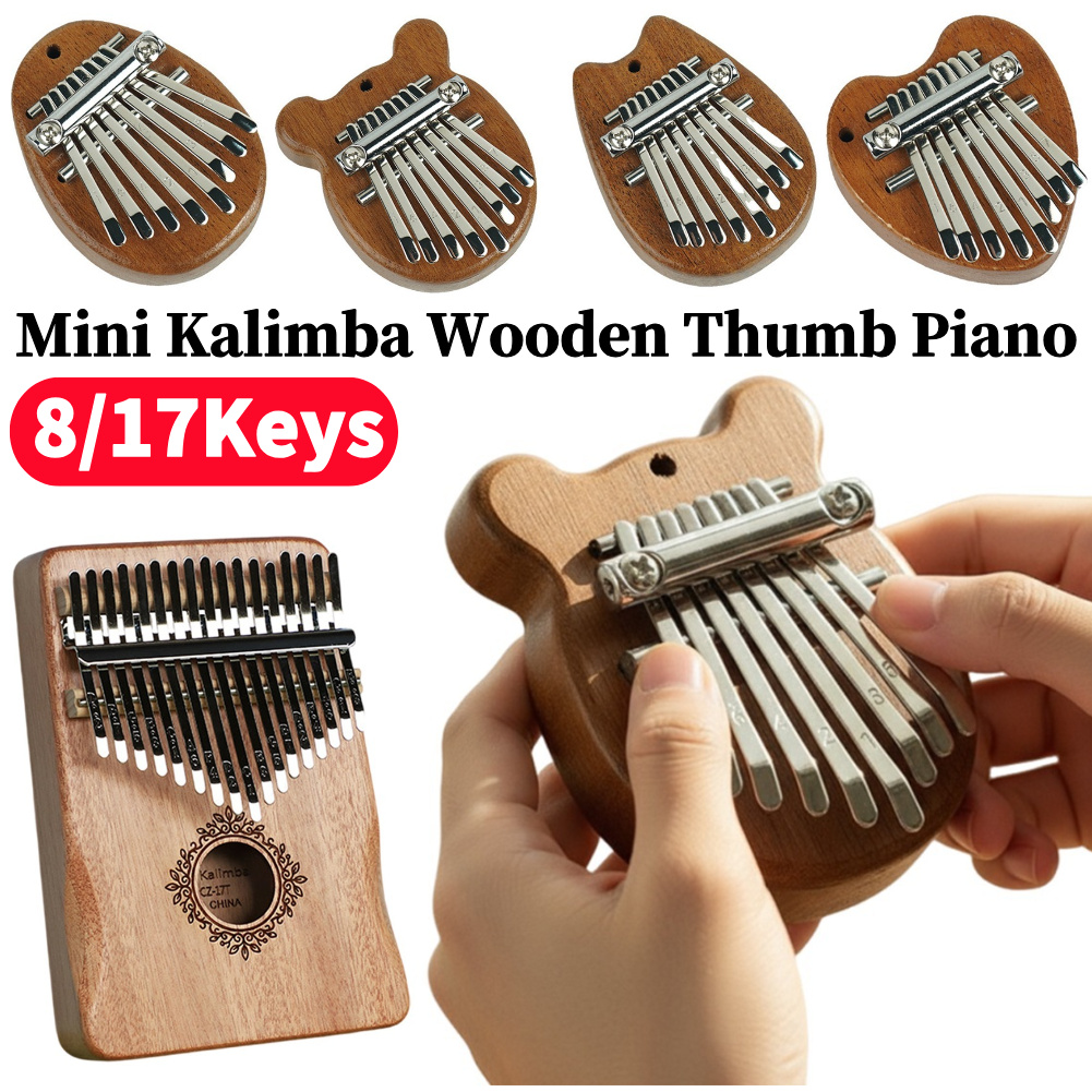 Musical Instrument For Beginners - Kalimba in Legno Mini a 8/17