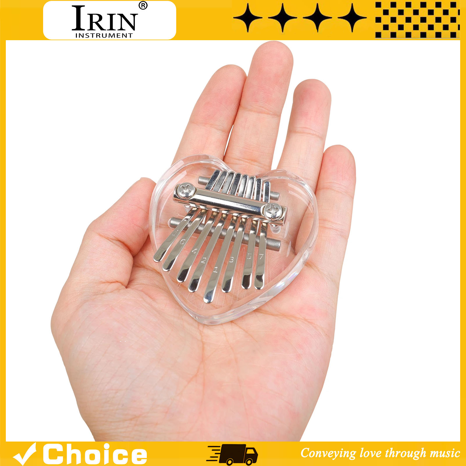 Musical Instrument For Beginners - Kalimba a 8 Tasti, Mini Pianoforte