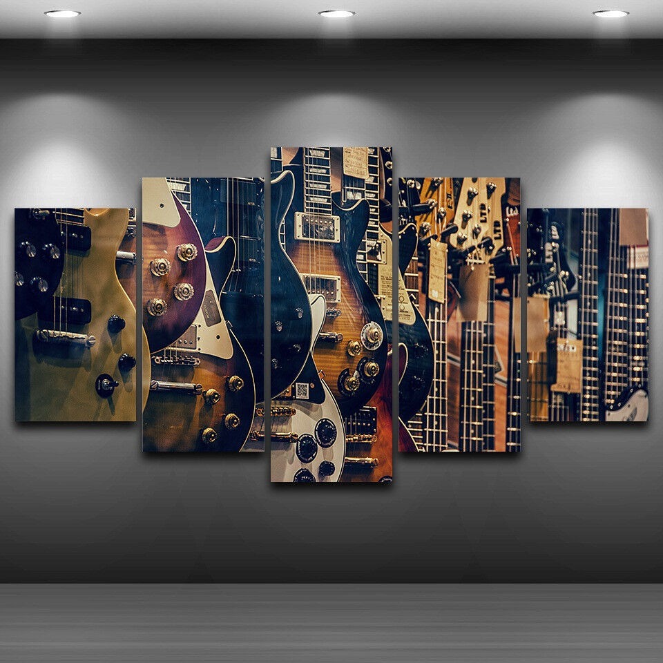 Musical Instrument Africa - Senza cornice su tela 5 pezzi
