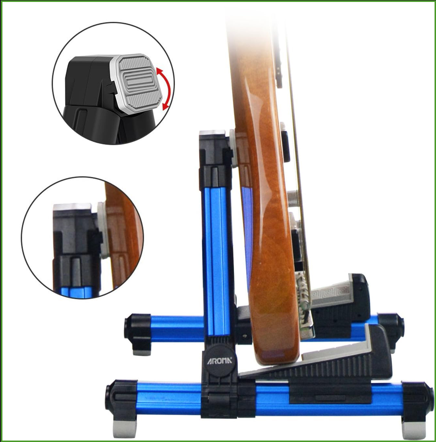 Musical Instrument Types - Supporto Pieghevole in Alluminio per Chitarra