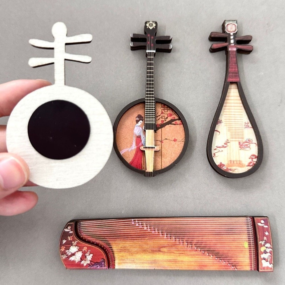 Set di 4 Magneti per Frigorife - Musical Instrument Ancient recensione e prezzo