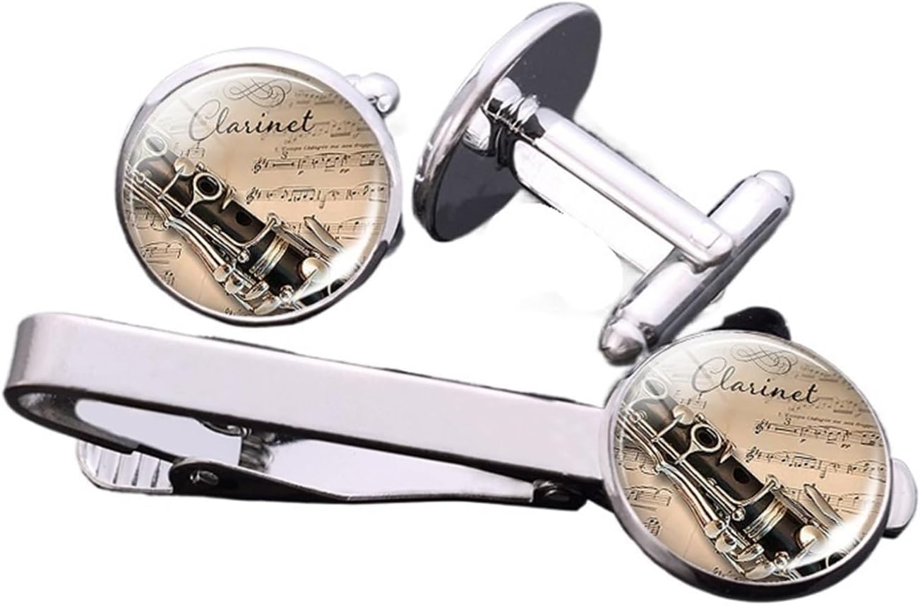4 Set, Gioielli da Uomo a Tema - Musical Instrument Glass recensione e prezzo