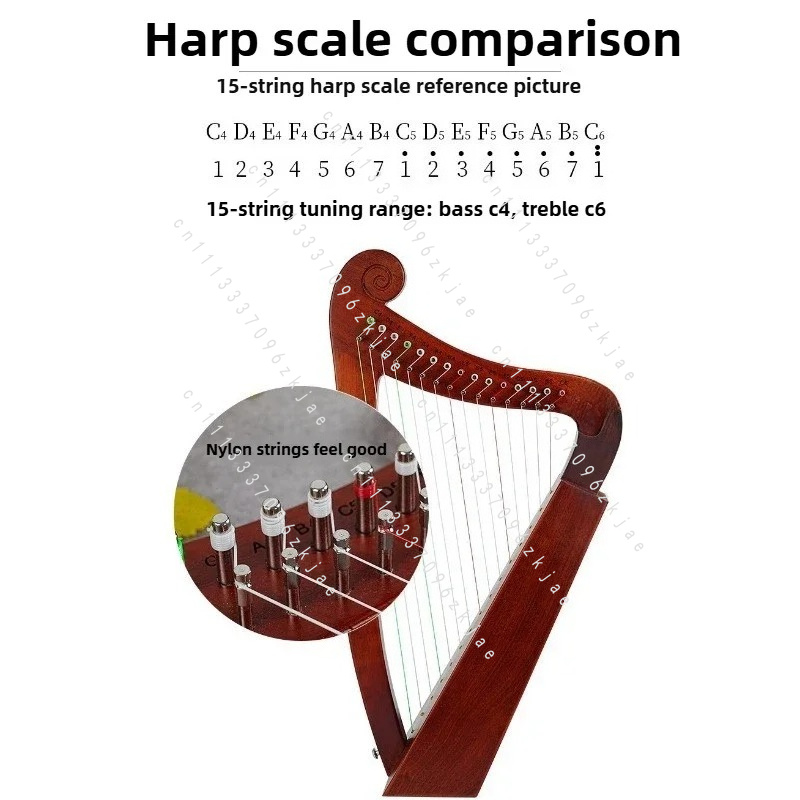 Arpa Artigianale a 15 Toni per - Musical Instrument For Beginners recensione e prezzo