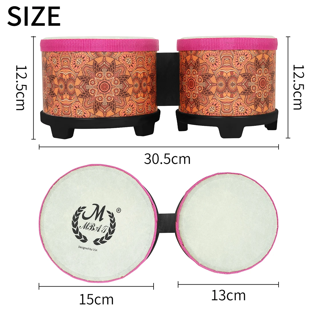 Set di Bongo Portatile 5+6 Pol - Bongo Drum Set recensione e prezzo