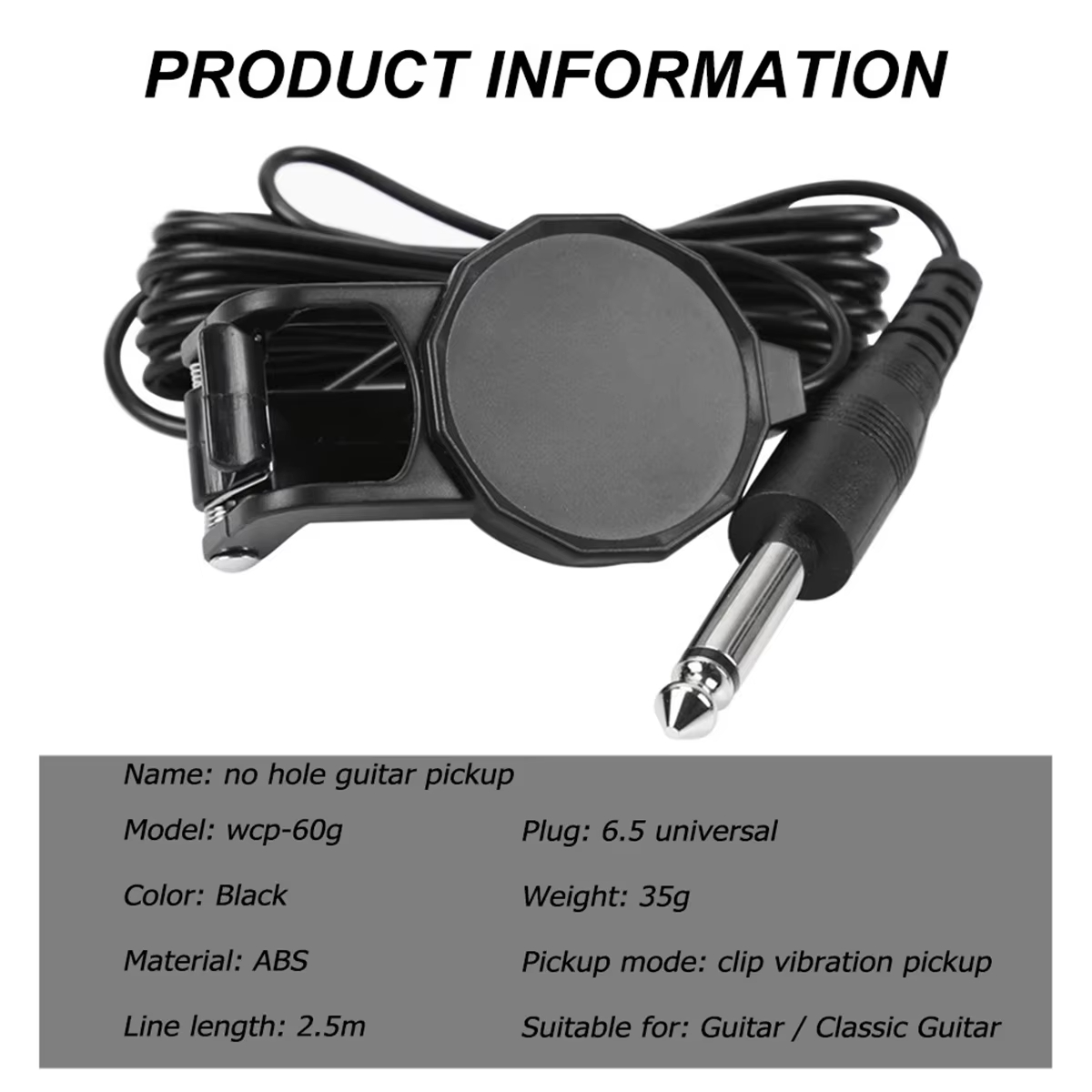 Pickup con clip jack audio/tra - Musical Instrument Types recensione e prezzo