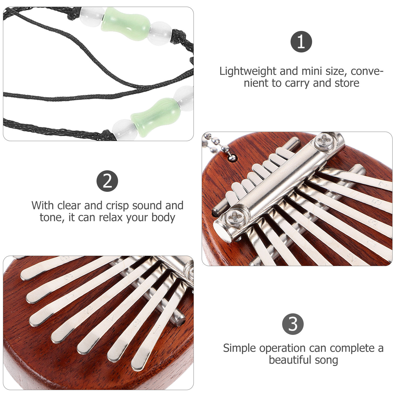 Set Kalimba Mini a 8 Tasti, Pi - Musical Instrument For Beginners recensione e prezzo
