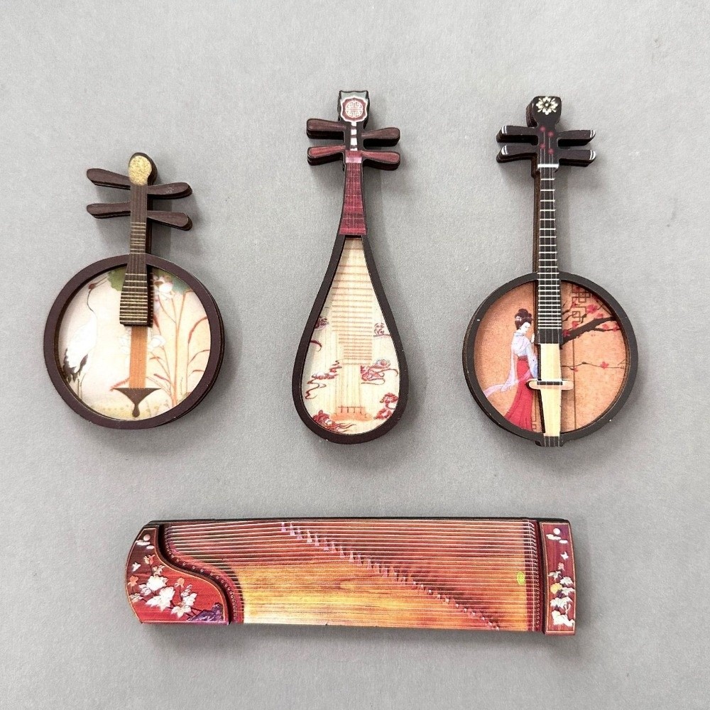 Set di 4 Magneti per Frigorife - Musical Instrument Ancient recensione e prezzo