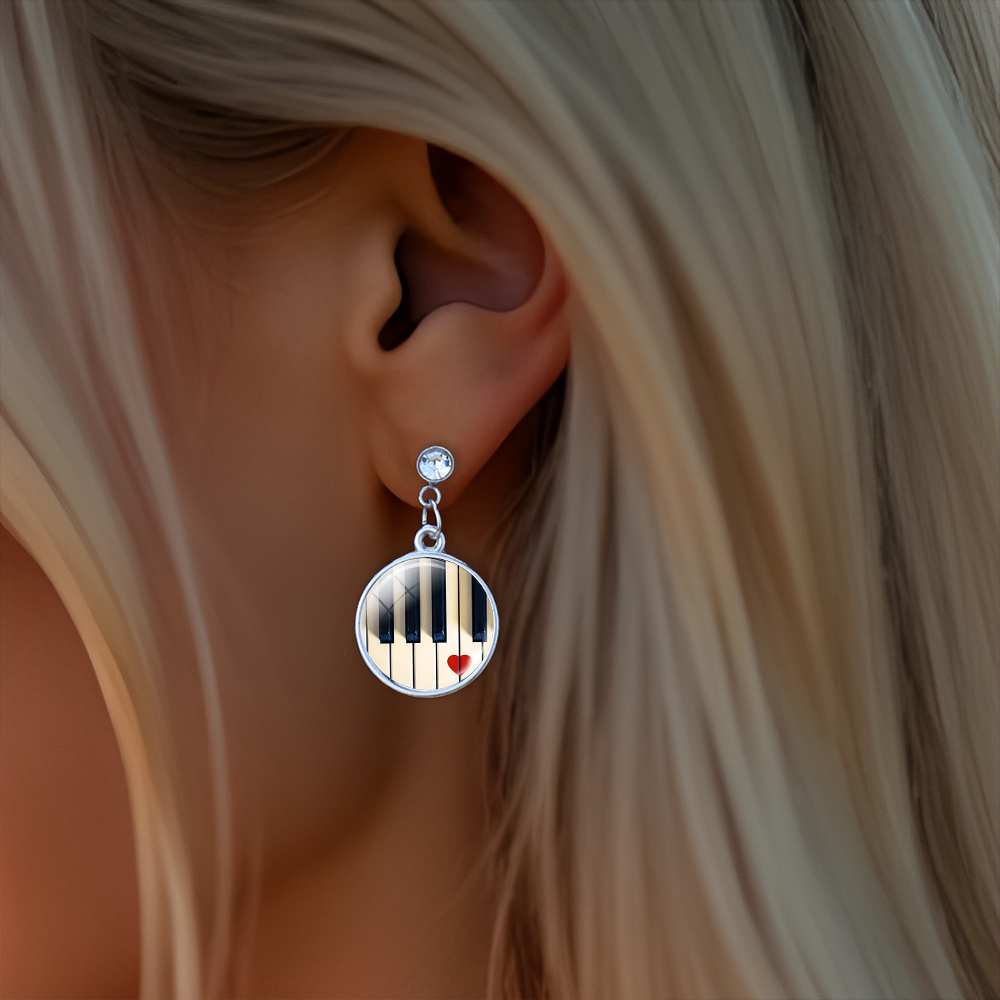 Orecchini a bottone con strass - Musical Instrument Glass recensione e prezzo